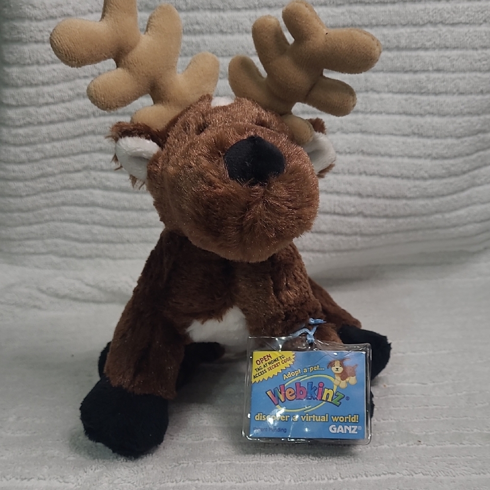 GANZ Webkinz Plush Reindeer Code Unused
